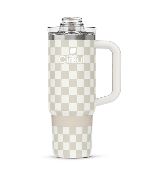 Limited Edition: 30oz. Taupe Tartan Travel StrawSip™ Tumbler (FRQU)